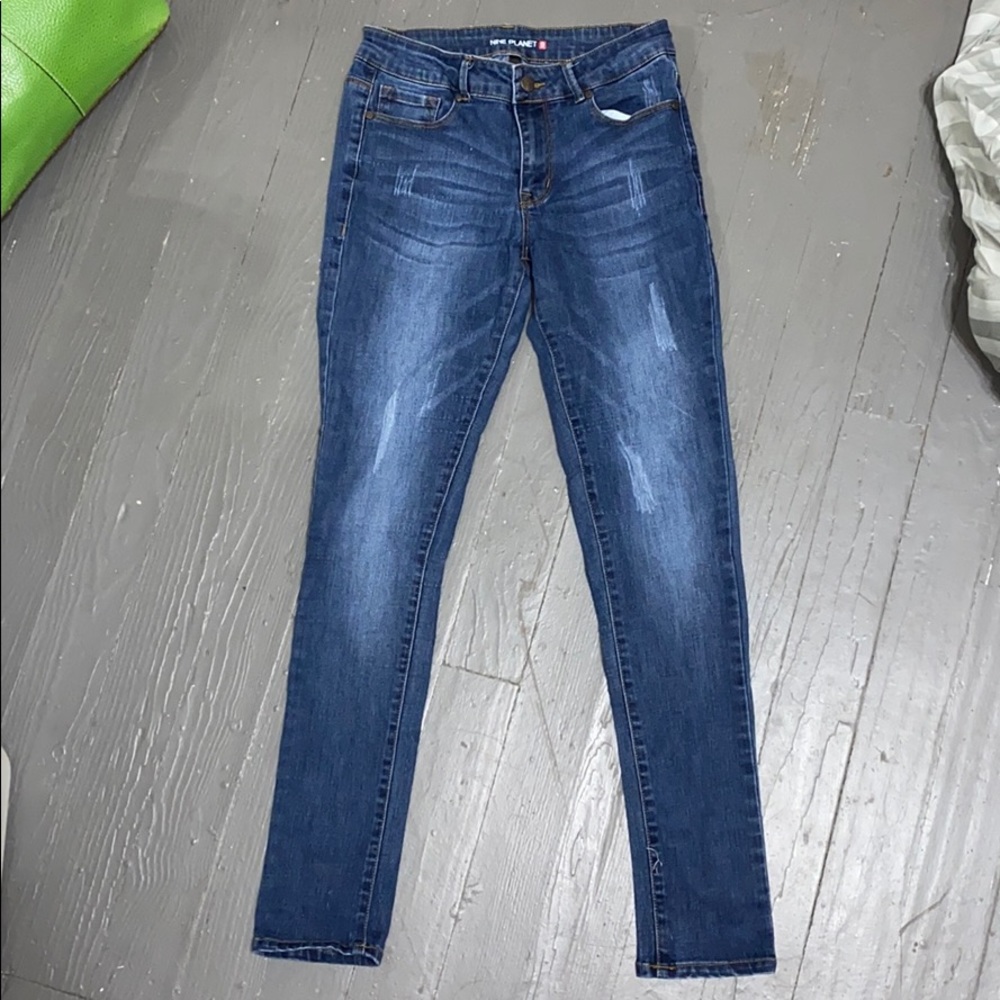 Planet Nine slight distressed skinny jeans